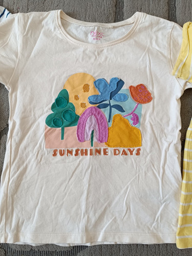 Next Mädchen T-Shirts Mehrfarbig 6-7 Jahre Sommer 100% Baumwolle / 3 Stück - Bild 3 von 7