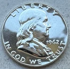 1962 Proof Franklin Half Dollar 90% Silver-INV#9108