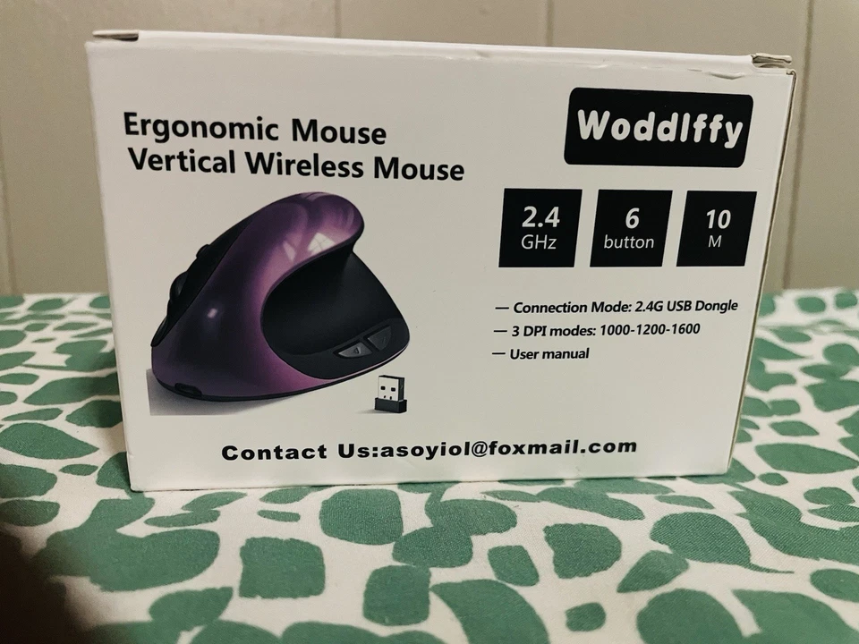 Woddlffy Upgraded Ergonomic Vertical Wireless Mouse - Image 2 of 4