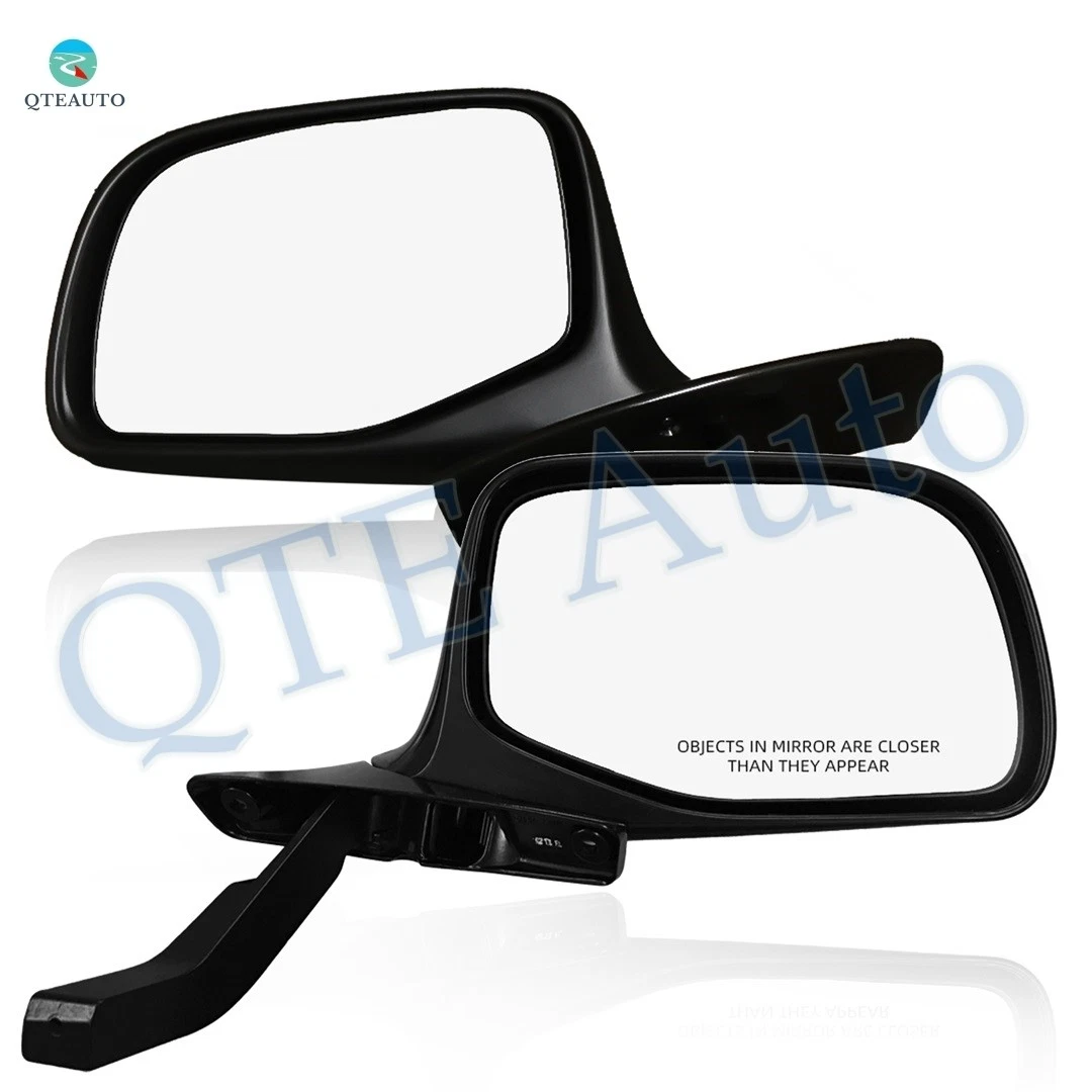 Pair 2 Left-Right Side Manual Foldaway View Mirror Chrome For 1997 Ford F-250 HD