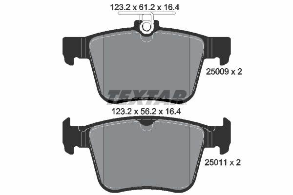 1X Textar 2500901 Bremsbelagsatz Scheibenbremse FüR Vw Audi Skoda Seat Cupra-image