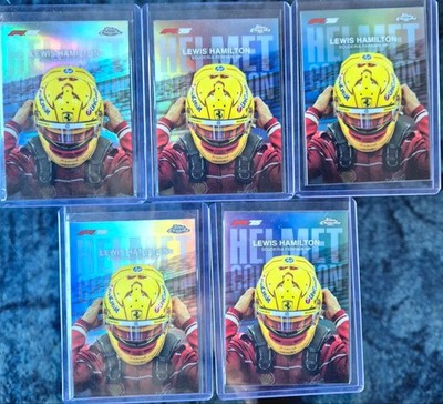 Topps Chrome 2025 F1 Lewis Hamilton Ferrari Helmet Collection Insert #HC-2