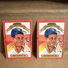 Donruss Diamond Kings Ken Griffey Jr. Seattle Mariners MLB Trading Card Lot of 2