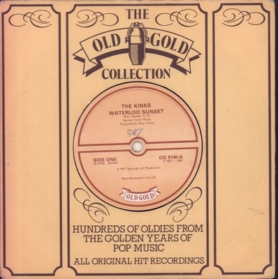 Kinks Waterloo Sunset / Dedicated Follower of Fashion 7'' vinyl UK Old Gold