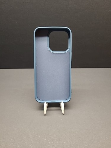 iPhone 15 Pro Silikon Case mit Ständer Navy Blau - Bild 4 von 4