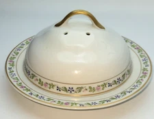 RARE Antique O.P. Co. Syracuse China Covered Muffin Dish Melrose Restaurant Ware