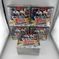 Lot Of 5 2021 Topps Holiday MLB Baseball Factory Sealed Mega Box