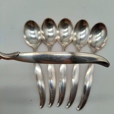 6X Tsp 1847 Rogers Bros FLAIR International Silver Plate Teaspoons 1956