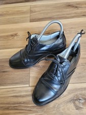 Stacy Adams Boys Black Dress Shoes Size 4 M 41625-01 Cap Toe Lace Up