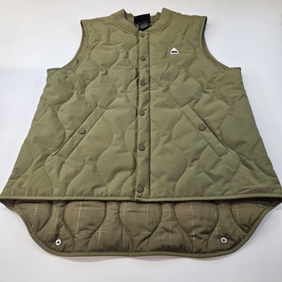Burton Kiley Insulated Vest Size X-Large Martini Olive Green NWOT $135 Retail