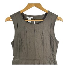 Bar III Fit & Flare Mini Dress Large Brown Heavy Knit Peep Slits At Neck & Hem