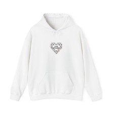 Minimal Geometric Heart Hoodie  modern heart design, punk heart