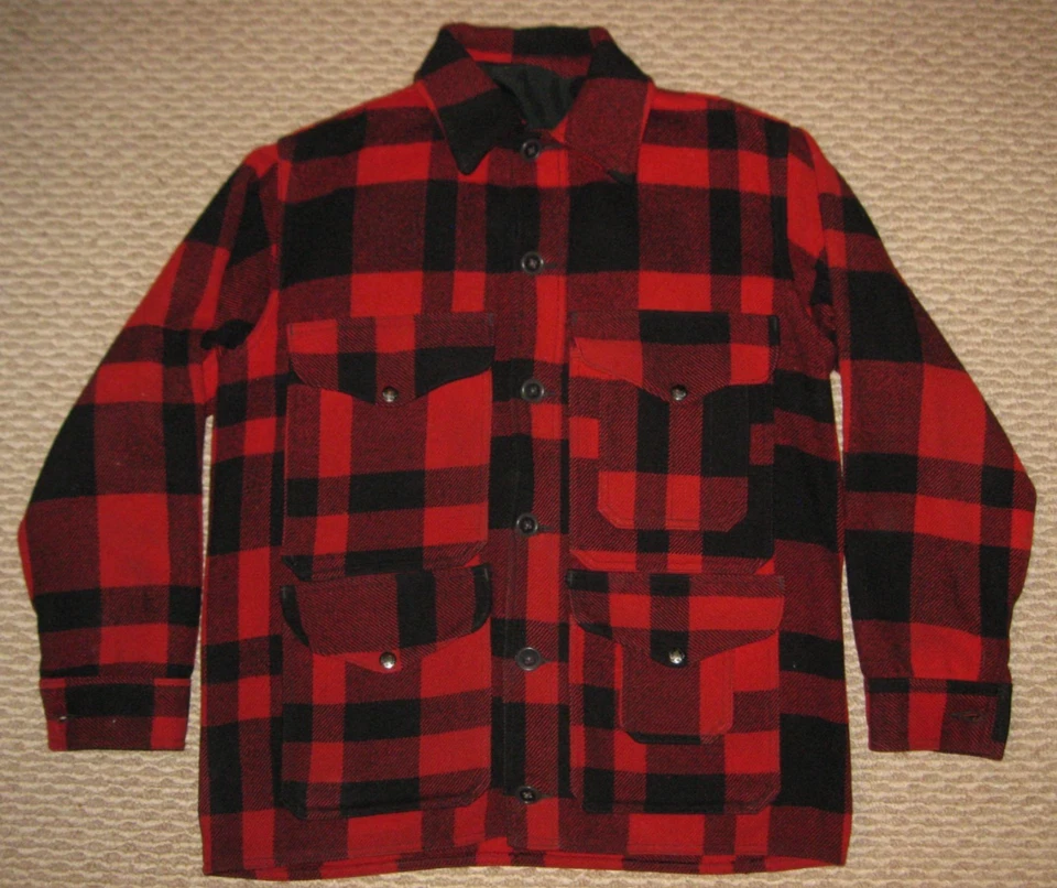 Vintage 60's "FILSON" (Size S) Chest 22" Mackinaw Wool Jacket (ATTN: SEE DESCP.) - Image 4 of 4