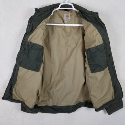 Carhartt Detroit Jacket Moss Green Duck Canvas Work Coat Mens