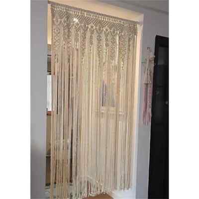 Tenture Murale Macramé Boho Avec Franges - Grand Modèle Tissé Main En Coton, Décoration Mur