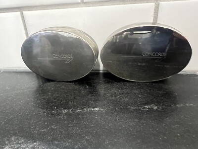Two (2) Concorde Air British Airways Lint Brushes Silver Plated Case