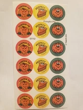 Vintage Teech-Um Stickers - Pumpkin Pie Scratch and Sniff - Full Sheet - Smells!