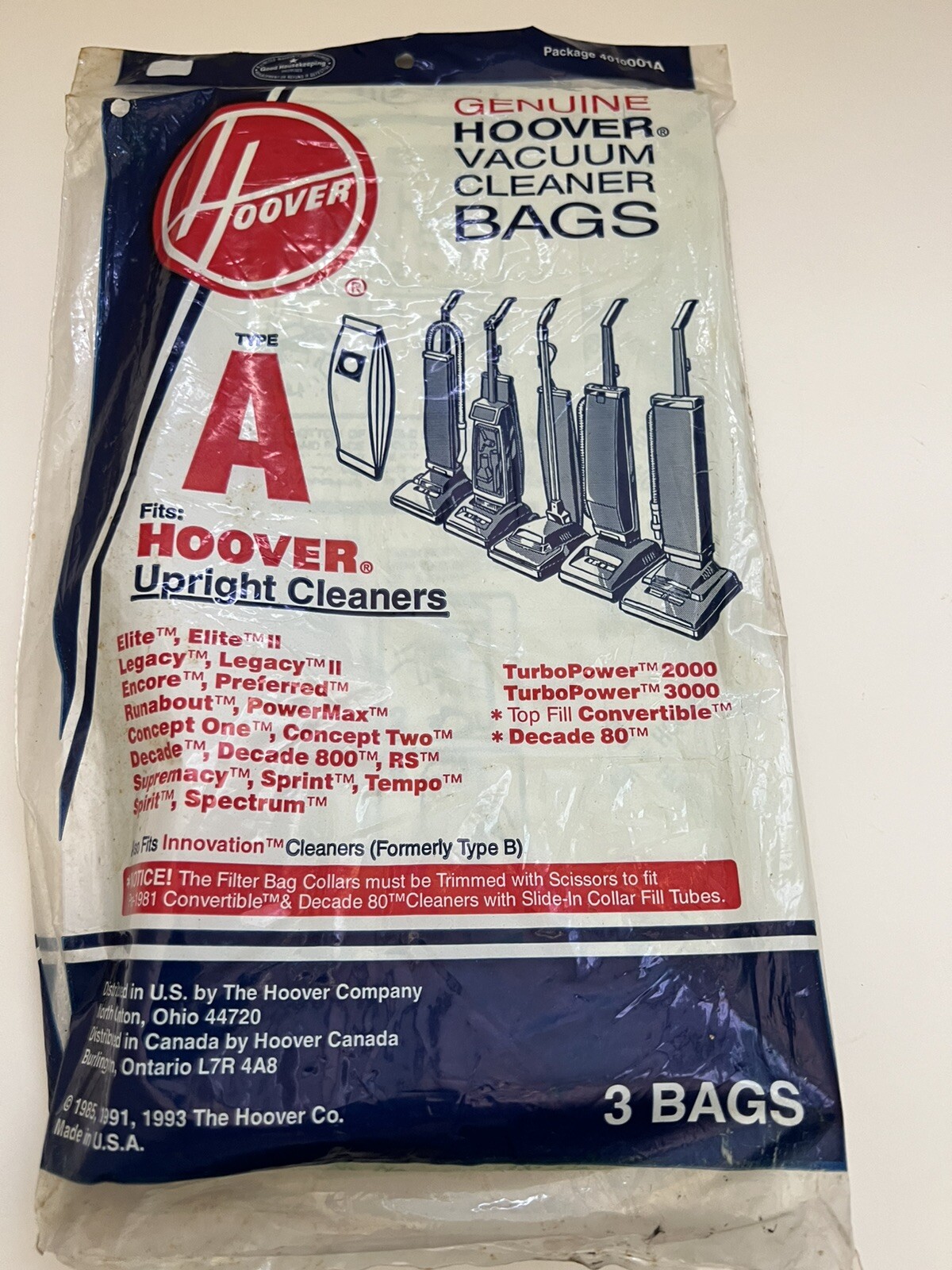 ⭐️ (3pk) Hoover Type A Vacuum Cleaner Bags eBay