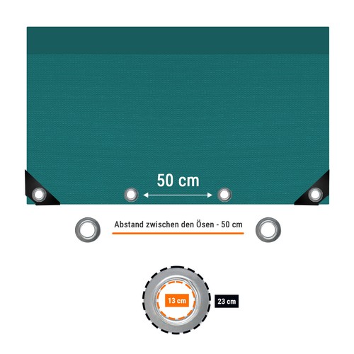 650 g/m² PVC grüne Plane verschiedene Grössen wählbar - Bild 5 von 5