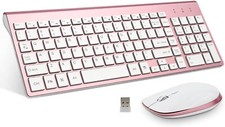 Fenifox Wireless Keyboard and Mouse Quiet Keys Plug and Play Ease
