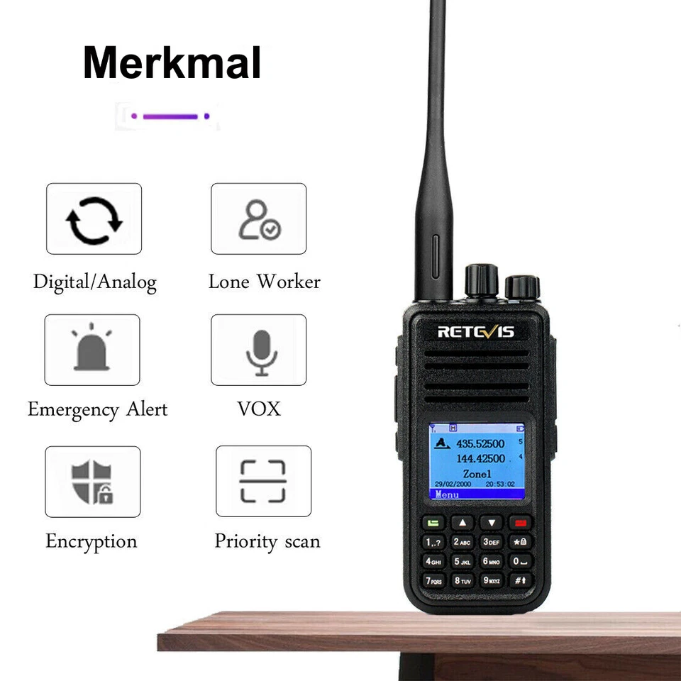 Retevis RT3S DMR Funkgerät,GPS Dualband Amateurfunk,3000CH DTMF für Funkamateure - Bild 2 von 4