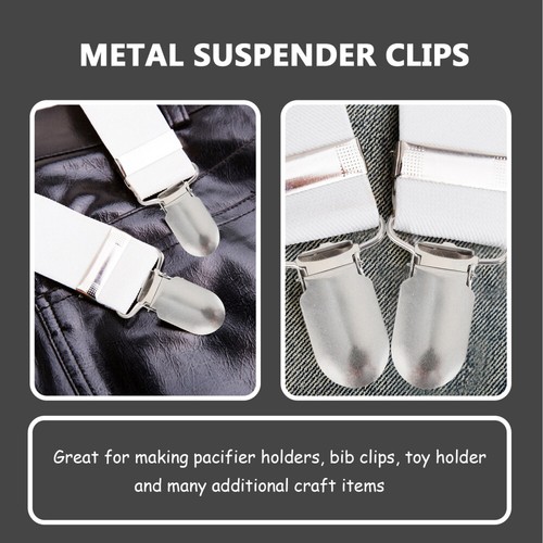 20PCS Suspender Clips for Pacifier Heavy Duty Metal Holder Appease 20MM - Picture 6 of 12