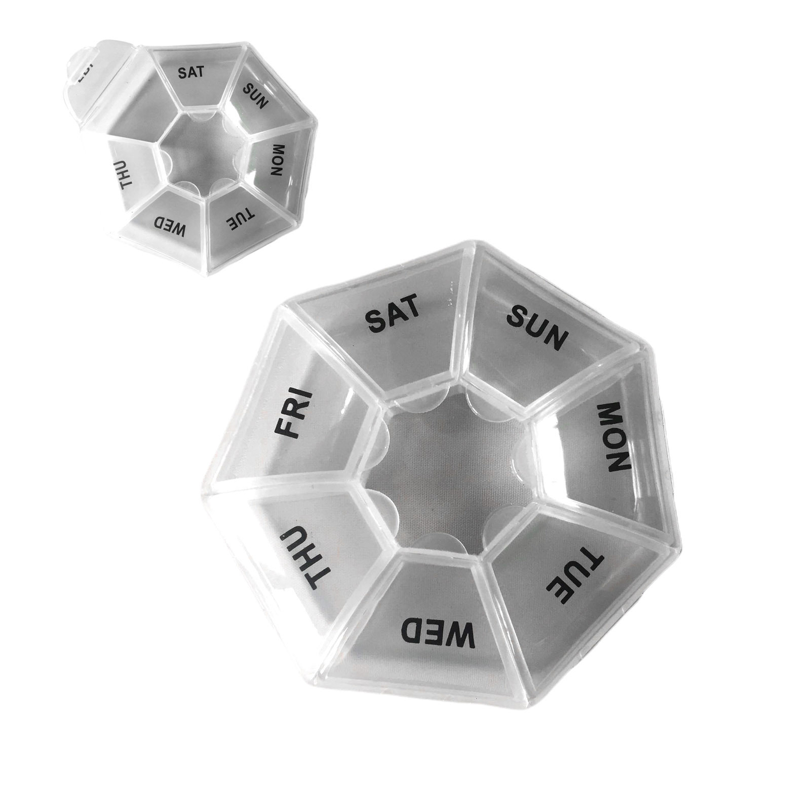 2PCS 7 Day Pill Box Medicine Storage Tablet Container Case Organizer