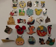 Disney Trading Pins-Lot of 25-No Duplicates-LE-HM-Rack-Cast-Free Shipping 
