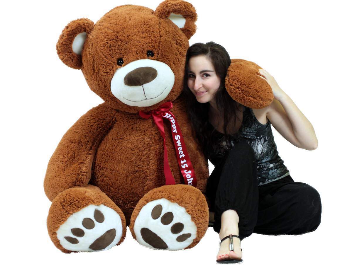 Personalized Foot Teddy Bear Soft Life Size Big Plush Animal