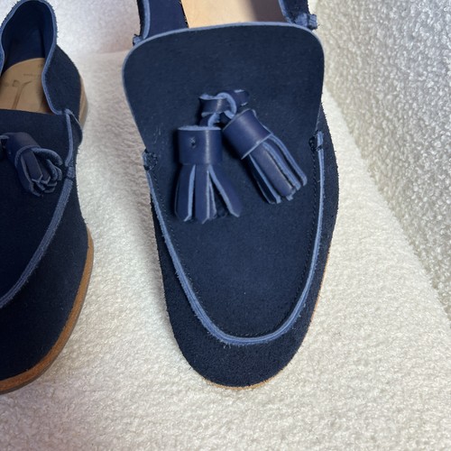 U-Dot Wildleder Leder Quaste Penny Halbschuhe Marineblau Herren Größe 8 Hergestellt in Japan - Bild 5 von 24
