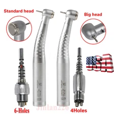 Dental Fiber Optic LED High Speed Turbine Handpiece Coupler 4/6Hole Fit KaV EQ