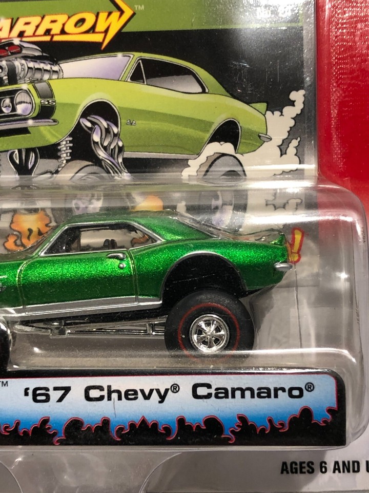 Johnny Lightning Zingers 67 Chevy Camaro Real Red Line Rubber Tires