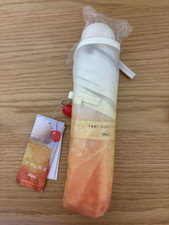 Tabi suru Kissa  Wpc. Cream Soda Folding Vinyl Umbrella Orange Color Japan New