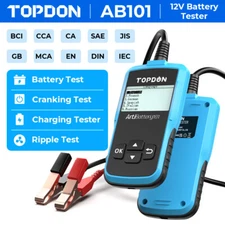 2024 TOPDON AB101 Car Battery Tester 12V Load Analyzer Alternator 100-2000 CCA