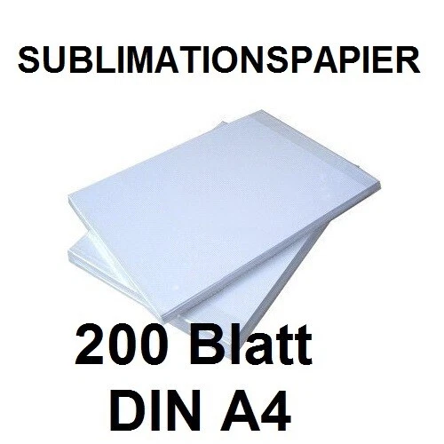 INKPRO ✅ 200 Blatt DIN A4 Sublimationspapier, Sublimations Thermo Transferpapier