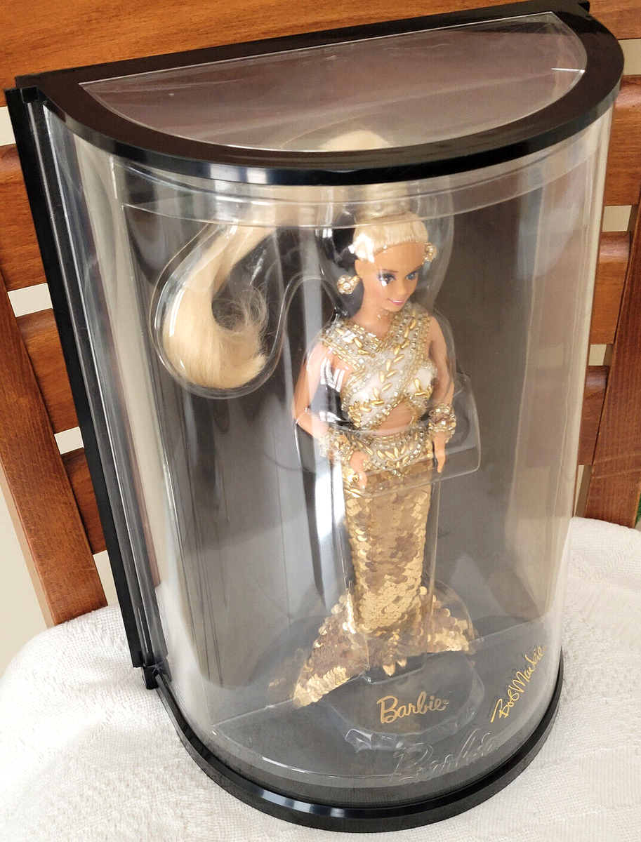 Barbie Doll Bob Mackie Gold 1990 Limited Edition Display Case