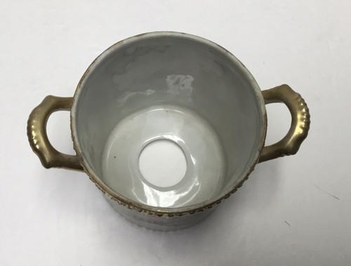 Old ROYAL KINRAN NIPPON CONDENSED MILK JAR CUP AND UNDER PLATE Moriage Beading - Imagen 6 de 9