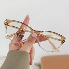 Women Cat Eye Anti Blue Light Retro Reading Glasses Fashion Presbyopic Glasses 