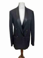 Maison Martin Margiela Aw04 Black Blazer Tux Jacket Size Uk 12 It 44