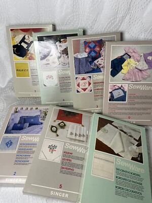 HUGE LOT Singer SewWare  Borders Cartridges 1980s Vintage Sewing Software