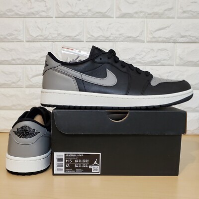 Nike Air Jordan 1 Low G Mens Size 11.5 Golf Shoes Black Grey