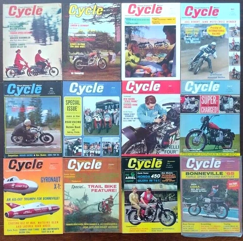 12 x Cycle Magazines Jan-Dec 1965