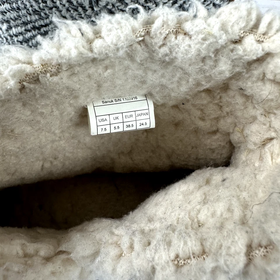 Zapatillas botín chukka geométricas tejidas grises Sanuk Cush N’ Blaze para mujer talla 7,5 Foto 3 de 4