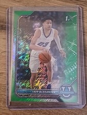 2021-22 Bowman Chrome University Green Shimmer Refractors #14 Trey Alexander /99