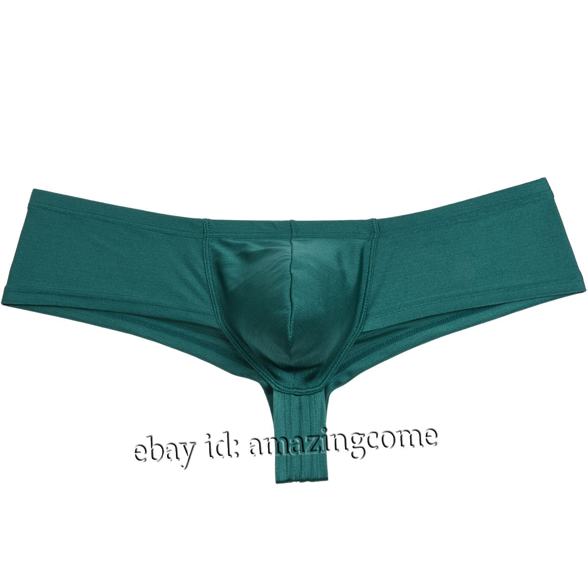 Men Brazilian Bikini Boxer Thong Underwear Soft & Shiny Curvaceous Hip