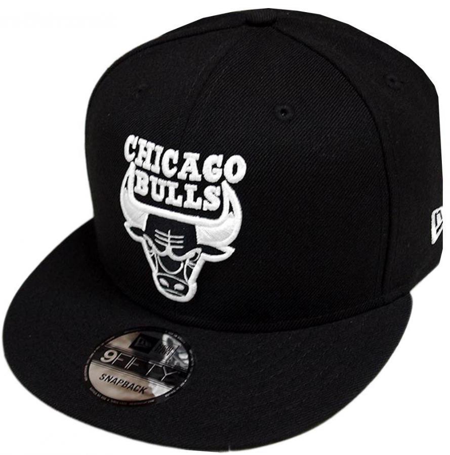 New Era Chicago Bulls NBA Black White 9Fifty Snapback Cap Limited
