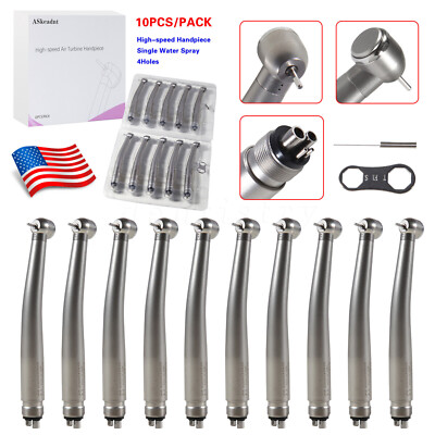10PIECE Dental High Speed Handpiece Push Button Turbine 4Hole NSK Pana Max Style