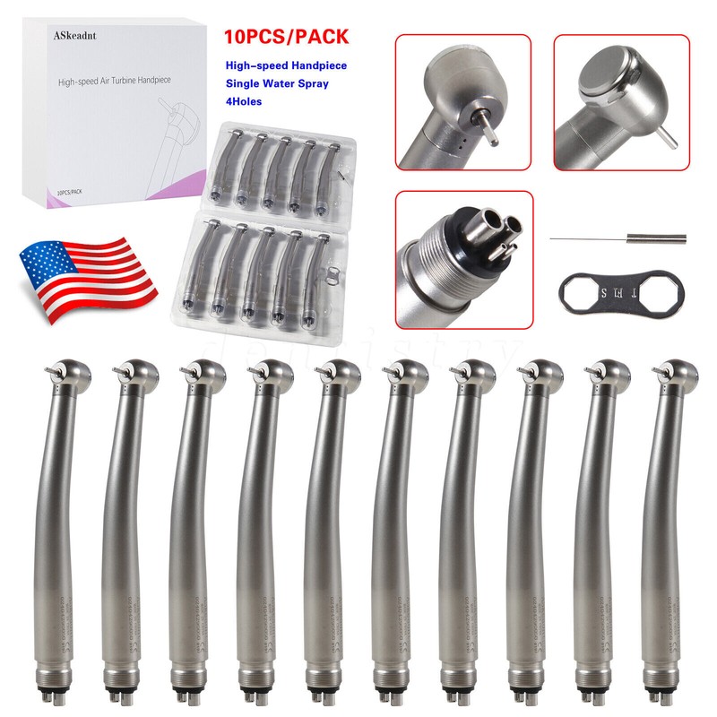 10PIECE Dental High Speed Handpiece Push Button Turbine 4Hole NSK Pana Max Style