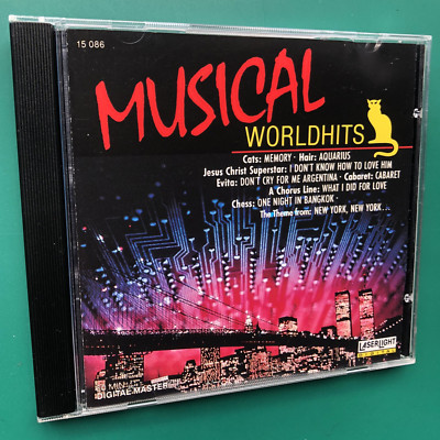 MUSICAL WORLD HITS Classical Stage Soundtracks CD Hair Cats Cabaret Evita Chess