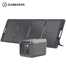 Dabbsson 300E Portable Power Station 298Wh 300W Solar Generator+120W Solar Panel